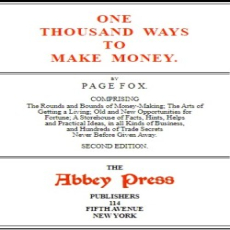 One Thousand Ways to Make Money One Thousand Ways to Make Money